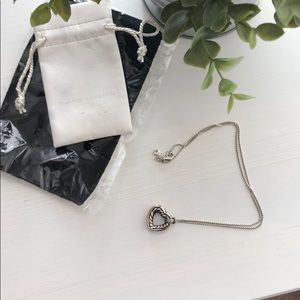 Authentic David Yurman cable heart necklace
